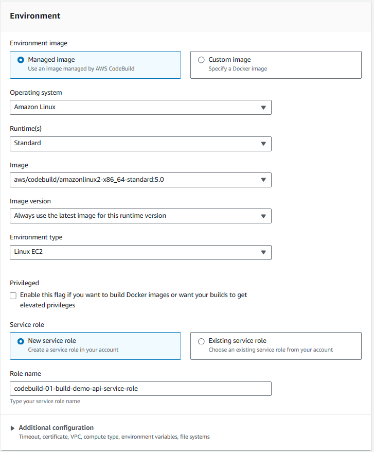 Create and configure AWS CodeBuild